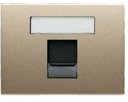 ABB Olas 8418.1 CS Накладка для суппорта (RJ11/RJ45, шторки, поле для надписи, атласная медь)