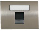 ABB Olas 8418.1 AL Накладка для суппорта (RJ11/RJ45, шторки, поле для надписи, полированная сталь)