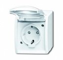 ABB Ocean 2CKA002083A0843 Розетка (16 А, IP44, в сборе, крышка, шторки, о/у, з/к, альпийский-белый)
