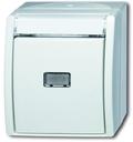 ABB Ocean 2CKA001484A0378 Кнопка без фиксации (10 А, подсветка, поле для надписи,, IP44, в сборе, открытая установка, альпийский белый)