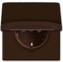 ABB Allwetter 2CKA002064A0291 Розетка SCHUKO (16 А, з/к, крышка, шторки,под рамку, скрытая установка, коричневая)