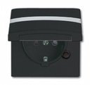 ABB Allwetter 2CKA002064A0302 Розетка SCHUKO (16 А, з/к, поле для надписи, крышка, шторки,под рамку, скрытая установка, антрацит)