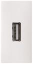 ABB Zenit 2CLA215590N1101 Розетка USB (тип А, 1 мод., под рамку, с/у, белый)