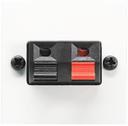 ABB Zenit 2CLA225710N1101 Розетка акустическая (2хAudio, чёрный+красный, 2 мод., под рамку, с/у, белый)