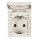 ABB 2CLA328800A1101 Розетка (IP54, 10-16А, под рамку, скрытая установка, з/к, крышка, белый)