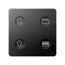 Simon Sense 8000645-038 Выключатель четырехклавишный сенсорный (под рамку, скрытая установка, графит)