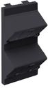 Simon Connect S80C-14 Крышка розетки информационной (4хRJ45, наклонная, шторки, графит)