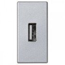 Simon Connect K128B-8 Розетка USB (1 модуль, USB, под рамку, скрытая установка, алюминий)