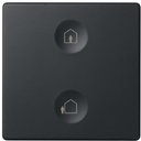 Simon Sense 8000621-038 Выключатель двухклавишный сенсорный (под рамку, скрытая установка, графит)