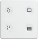 Simon Sense 8000645-030 Выключатель четырехклавишный сенсорный (под рамку, скрытая установка, белый)