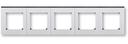 ABB Levit 2CHH015050A6070 Рамка 5-постовая (cеребро/дымчатый чёрный)