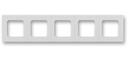 ABB Levit 2CHH015050A6016 Рамка 5-постовая (серый/белый)