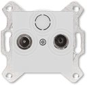 ABB Levit 2CHH083607A6016 Розетка телевизионная проходная (Radio+TV, под рамку, с/у, серый/белый)