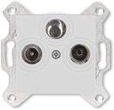 ABB Levit 2CHH083303A6016 Розетка телевизионная оконечная (Radio+SAT+TV, под рамку, с/у, серый/белый)