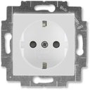 ABB Levit 2CHH203457A6016 Розетка с заземляющим контактом (16 А, шторки, под рамку, скрытая установка, серый/белый)