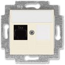 ABB Levit 2CHH295117A6017 Розетка компьютерная (поле для надписи, RJ45+заглушка, под рамку, cat.5e, с/у, слоновая кость/белый)