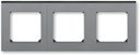 ABB Levit 2CHH015030A6069 Рамка 3-постовая (сталь/дымчатый чёрный)