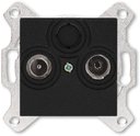 ABB Levit 2CHH083503A6063 Розетка телевизионная оконечная (Radio+TV, под рамку, с/у, антрацит/дымчатый черный)