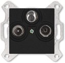 ABB Levit 2CHH083303A6063 Розетка телевизионная оконечная (Radio+SAT+TV, под рамку, с/у, антрацит/дымчатый черный)