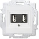 ABB Levit 2CHH290040A6003 Розетка USB (2xUSB, под рамку, скрытая установка, белый/белый)