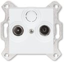 ABB Levit 2CHH083607A6003 Розетка телевизионная проходная (Radio+TV, под рамку, с/у, белый/белый)