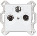 ABB Levit 2CHH083303A6003 Розетка телевизионная оконечная (Radio+SAT+TV, под рамку, с/у, белый/белый)