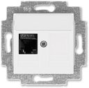 ABB Levit 2CHH296117A6003 Розетка компьютерная (поле для надписи, RJ45+заглушка, под рамку, cat.6, с/у, белый/белый)