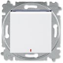 ABB Levit 2CHH592545A6062 Переключатель одноклавишный (подсветка, 10 А, под рамку, скрытая установка, белый/дымчатый черный)