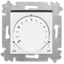 ABB Levit 2CHH920003A6062 Терморегулятор поворотный универсальный (16 A, под рамку, с/у, белый/дымчатый черный)