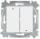 ABB Levit 2CHH598945A6001 Выключатель жалюзи (10 А, с фиксацией, под рамку, скрытая установка, белый/ледяной)