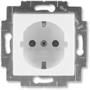 ABB Levit 2CHH203457A6001 Розетка с заземляющим контактом (16 А, шторки, под рамку, скрытая установка, белый/ледяной)
