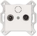 ABB Levit 2CHH083607A6068 Розетка телевизионная проходная (Radio+TV, под рамку, с/у, жемчуг/ледяной)
