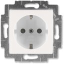 ABB Levit 2CHH203457A6068 Розетка с заземляющим контактом (16 А, шторки, под рамку, скрытая установка, жемчуг/ледяной)