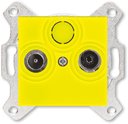 ABB Levit 2CHH083503A6064 Розетка телевизионная оконечная (Radio+TV, под рамку, с/у, желтый/дымчатый черный)