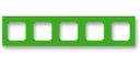 ABB Levit 2CHH015050A6067 Рамка 5-постовая (зеленый/дымчатый чёрный)