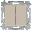 ABB Levit 2CHH595245A6018 Переключатель двухклавишный (10 А, под рамку, скрытая установка, кофе макиато/белый)