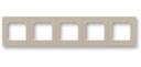 ABB Levit 2CHH015050A6018 Рамка 5-постовая (кофе макиато/белый)