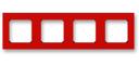 ABB Levit 2CHH015040A6065 Рамка 4-постовая (красный/дымчатый чёрный)