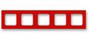 ABB Levit 2CHH015050A6065 Рамка 5-постовая (красный/дымчатый чёрный)