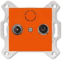 ABB Levit 2CHH083503A6066 Розетка телевизионная оконечная (Radio+TV, под рамку, с/у, оранжевый/дымчатый черный)