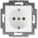 ABB Levit 2CHH203457A6003 Розетка с заземляющим контактом (16 А, шторки, под рамку, скрытая установка, белый/белый)