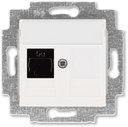 ABB Levit 2CHH295117A6068 Розетка компьютерная (поле для надписи, RJ45+заглушка, под рамку, cat.5e, с/у, жемчуг/ледяной)