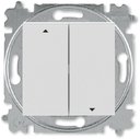 ABB Levit 2CHH598845A6016 Выключатель жалюзи (10 А, без фиксации, под рамку, скрытая установка, серый/белый)