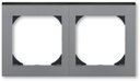 ABB Levit 2CHH015520A4069 Рамка 2-постовая (55х55, для механизмов BJE, сталь/дымчатый чёрный)