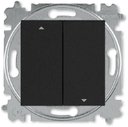 ABB Levit 2CHH598845A6063 Выключатель жалюзи (10 А, без фиксации, под рамку, скрытая установка, антрацит/дымчатый черный)