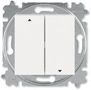 ABB Levit 2CHH598845A6068 Выключатель жалюзи (10 А, без фиксации, под рамку, скрытая установка, жемчуг/ледяной)