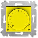 ABB Levit 2CHH920003A6064 Терморегулятор поворотный универсальный (16 A, под рамку, с/у, желтый/дымчатый черный)