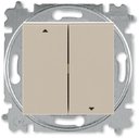 ABB Levit 2CHH598845A6018 Выключатель жалюзи (10 А, без фиксации, под рамку, скрытая установка, кофе макиато/белый)