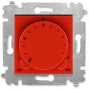 ABB Levit 2CHH920003A6065 Терморегулятор поворотный универсальный (16 A, под рамку, с/у, красный/дымчатый черный)