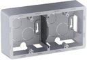 Legrand Inspiria 673992 коробка для накладного монтажа , 2 поста, цвет "Алюминий"
